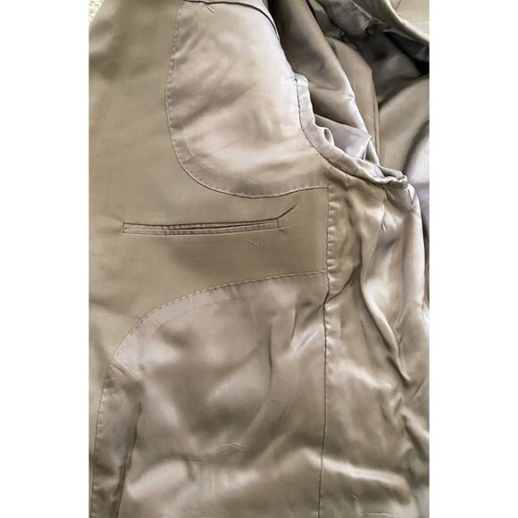 Hart Schaffner Marx 44L 38x29 Beige Plaid Gold Trumpeter Mens Jacket Pants Suit - Picture 11 of 13